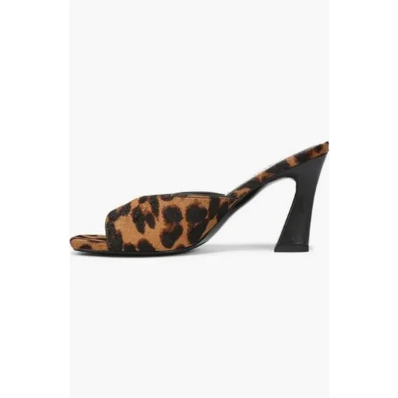 💕FAVORITE DAUGHTER Katharin Calf Hair Sandal Brandy Brown Leopard Print 11 NWT